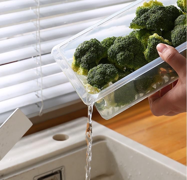 Satpurush Fridge Storage Boxes - Kitchen Containers Set, Masala Box For Kitchen, Plastic Storage Box For Kitchen, Fridge Organis